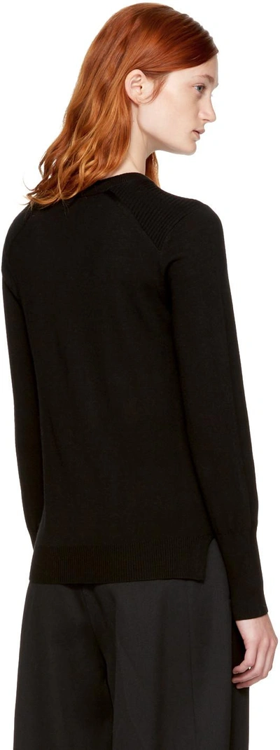 Shop Burberry Black Merino Meigan Sweater