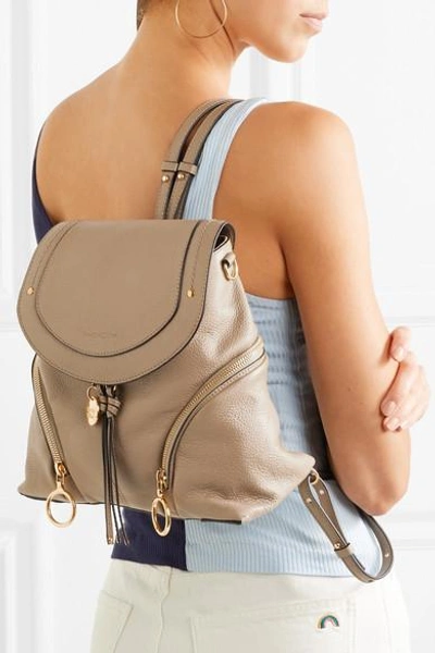 Shop See By Chloé Olga Medium Textured-leather Backpack