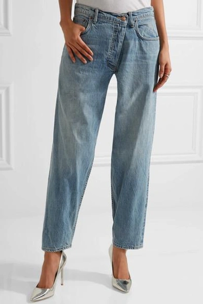 Shop Monse Asymmetric Mid-rise Tapered Jeans