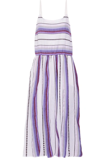 Lemlem Adia Striped Cotton-blend Gauze Midi Dress