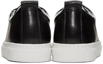 Shop Lanvin Black Leather Sneakers