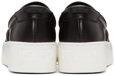 Shop Kenzo Black K-py Tiger Platform Slip-on Sneakers