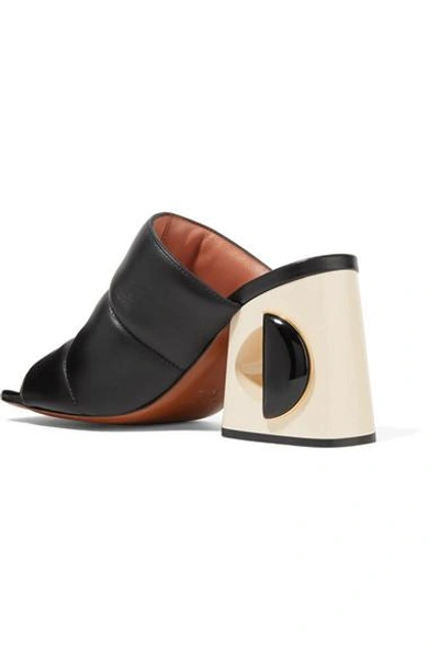 Shop Marni Quilted Leather Mules