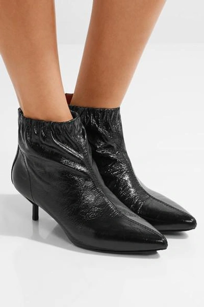 Shop 3.1 Phillip Lim / フィリップ リム Blitz Ruched Textured-leather Ankle Boots