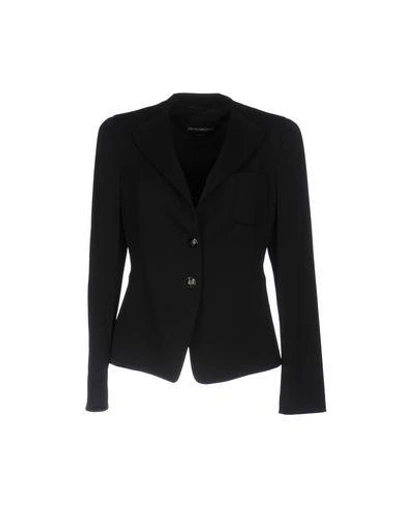 Shop Emporio Armani Blazers In Black