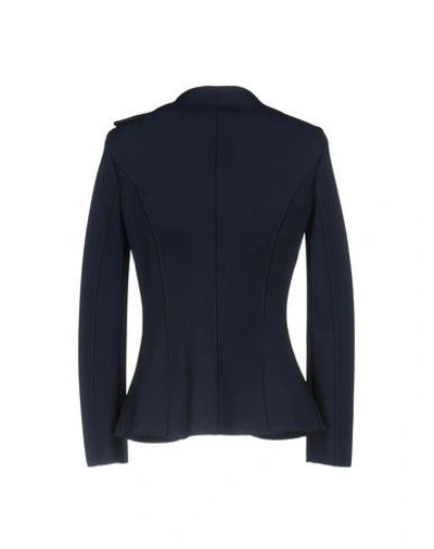 Shop Emporio Armani Blazer In Dark Blue