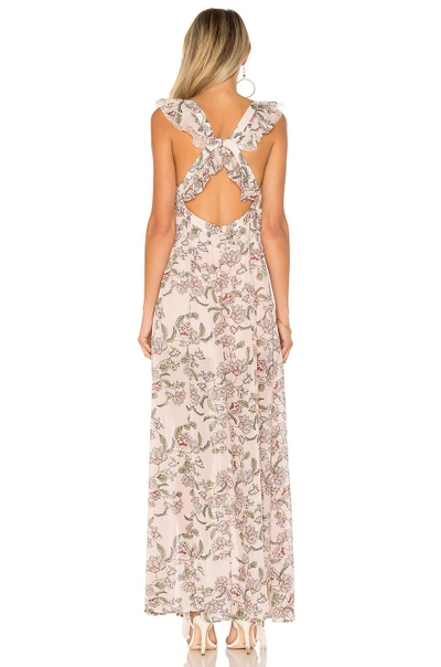 Shop For Love & Lemons Bee Balm Floral Maxi Dress In Pink