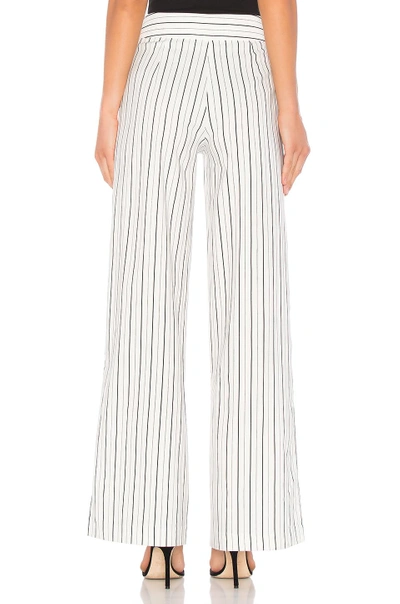 Shop Blaque Label Striped Wide Leg Pant In White