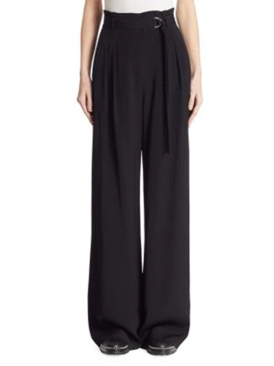 Shop Alexander Wang T Paperbag Waist Wide-leg Pants In Black