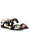 ETRO LEATHER AND SUEDE SANDALS,P00258630-1