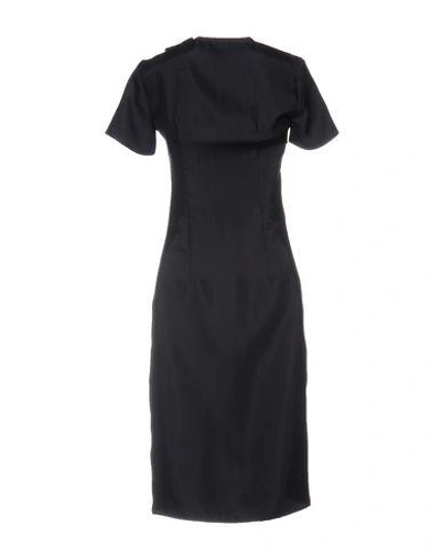 Shop Protagonist Knee-length Dress In Dark Blue