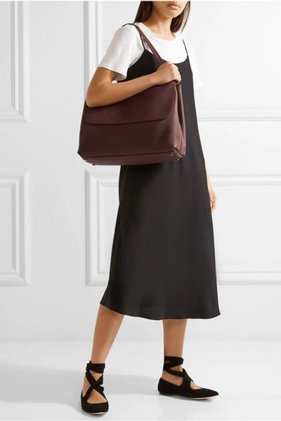 Shop The Row Top Handle 14 Textured-leather Shoulder Bag In Usd