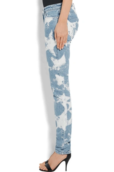 Shop Givenchy Printed Low-rise Skinny Jeans