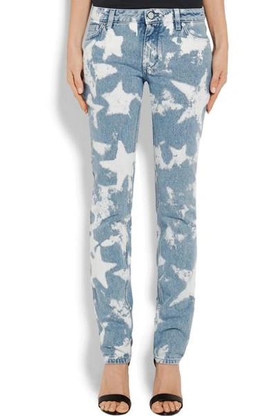 Shop Givenchy Printed Low-rise Skinny Jeans