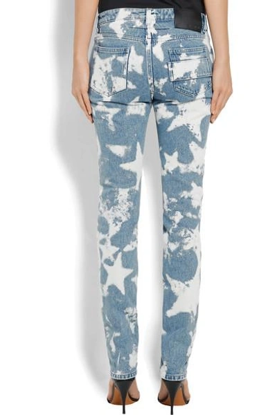 Shop Givenchy Printed Low-rise Skinny Jeans
