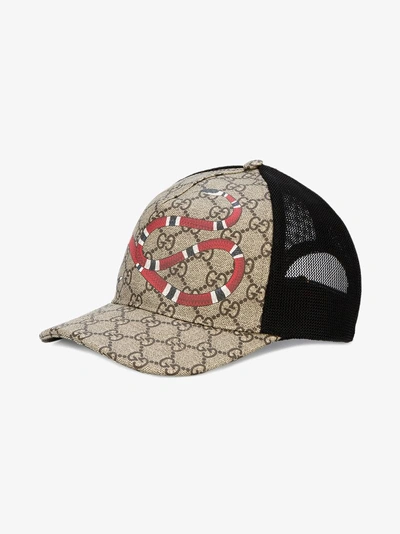 Shop Gucci Rap Baseball Cap With Snake And Gg Logo Detailing