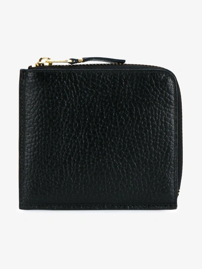 Shop Comme Des Garçons Black Grained Leather Wallet