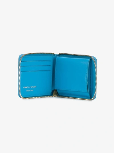 Shop Comme Des Garçons Blue Leather Wallet