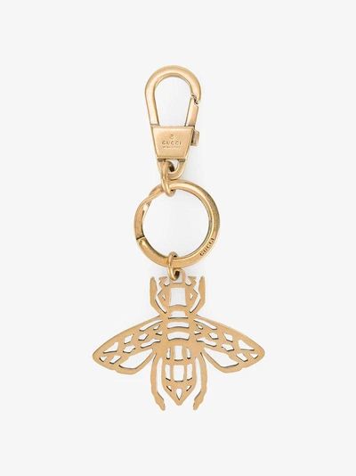 Shop Gucci Bee Embellished Keychain