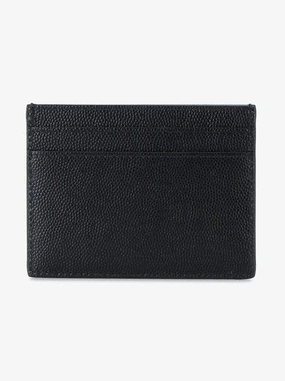 Shop Saint Laurent Black Monogram Leather Card Holder