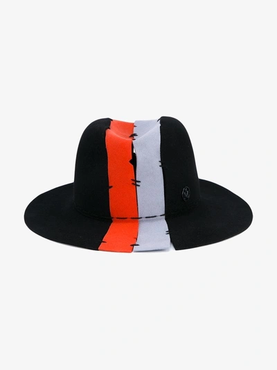 Shop Maison Michel Deconstructed Henrietta Fedora Hat In Black