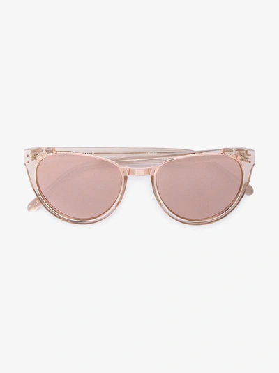 Shop Linda Farrow Pink 136 C30 Cat-eye Sunglasses In Yellow&orange