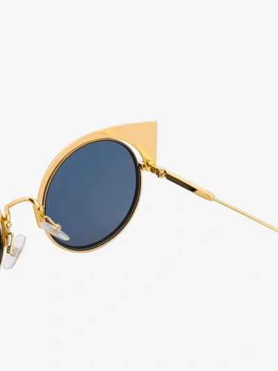 Shop Fendi Eyewear 'eyeshine' Sunglasses In Metallic