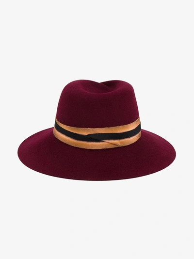 Shop Maison Michel 'virginie' Contrast Band Fedora Hat