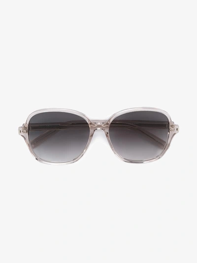 Shop Saint Laurent Eyewear Round Frame Sunglasses In Pink&purple