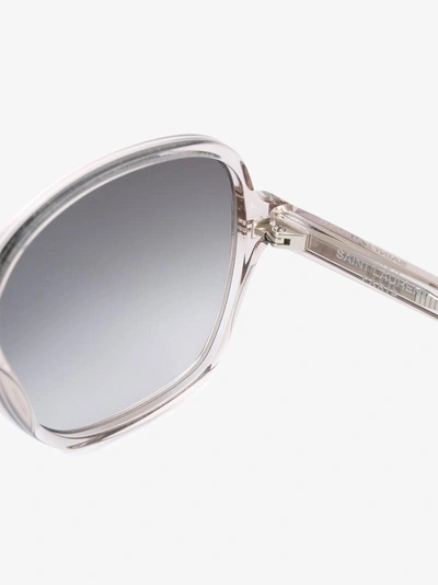 Shop Saint Laurent Eyewear Round Frame Sunglasses In Pink&purple