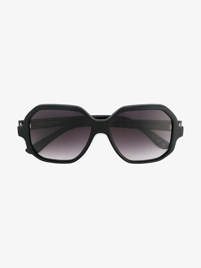 Shop Saint Laurent Eyewear 'new Wave Sl 132' Sonnenbrille In Black