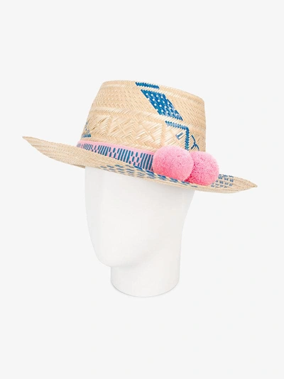 Shop Yosuzi Pink And Blue Marea Hat