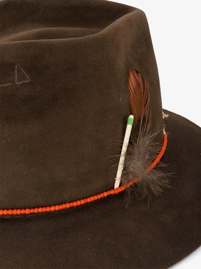 Shop Nick Fouquet Brown La Mort Hat