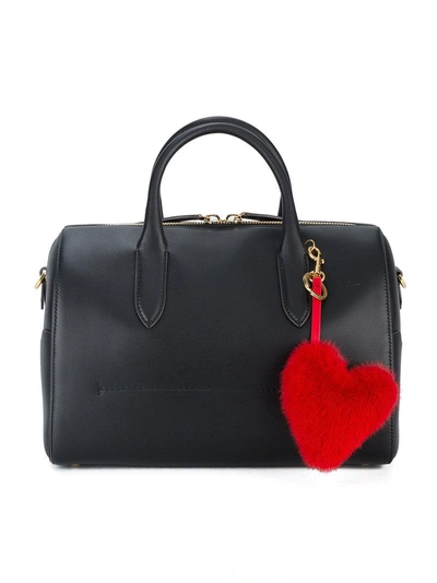 Shop Anya Hindmarch Red Fur Heart Bag Charm