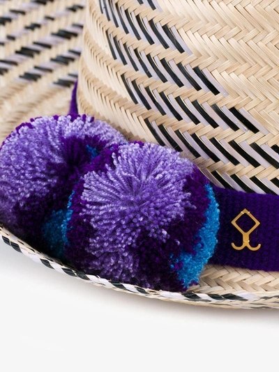 Shop Yosuzi Woven Straw Anakena Hat In Multicolour