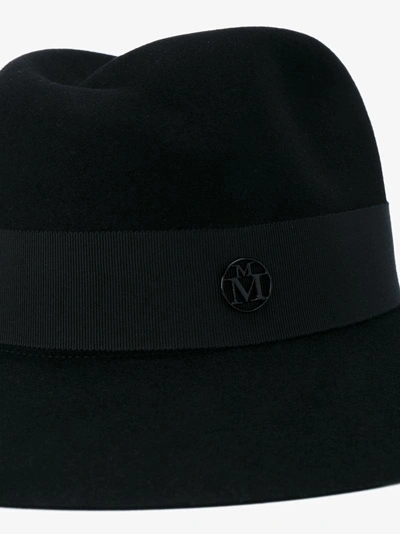 Shop Maison Michel 'virginie' Felt Fedora Hat In Black