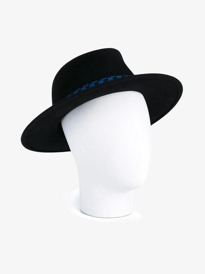Shop Maison Michel Black Henrietta Bondage Fedora Hat