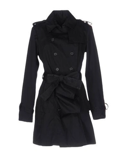Shop Ben Taverniti Unravel Project Belted Coats In Black