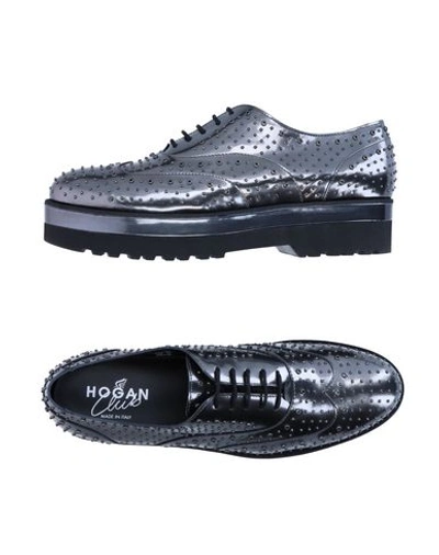 Hogan Lace-up Shoes In Grey