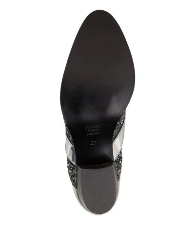 Shop Philipp Plein Boots Lo-heels Low "zarina" In Silver/nickel
