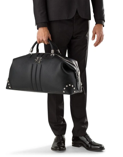 Shop Philipp Plein Travel Bag Medium Size "so Cool" In Black