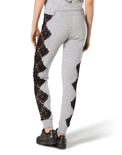 Shop Philipp Plein Jogging Trousers "margo" In Grey Melange