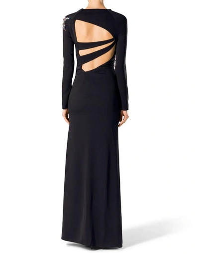 Shop Philipp Plein Long Dress "stars" In Black