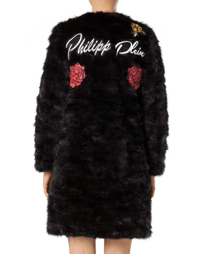 Shop Philipp Plein Fur Coat Long "angus"