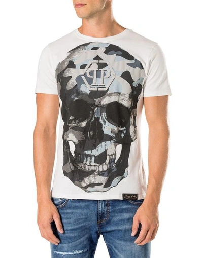 Shop Philipp Plein T-shirt Round Neck Ss "routine"