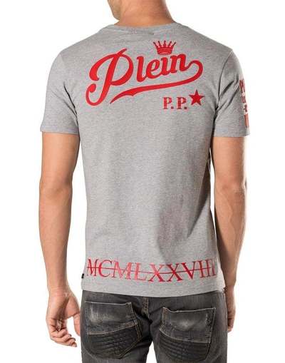 Shop Philipp Plein T-shirt Round Neck Ss "lion Roar"
