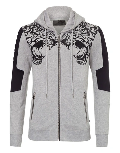 Philipp Plein Hoodie Sweatjacket "caution"