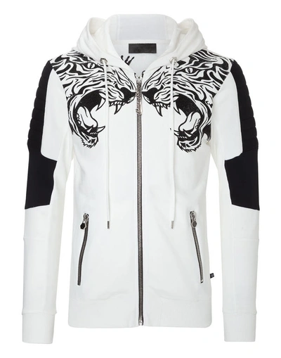 Philipp Plein Hoodie Sweatjacket "caution"