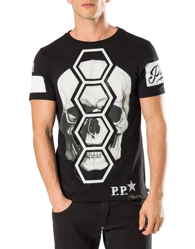 Shop Philipp Plein T-shirt Round Neck Ss "basket"