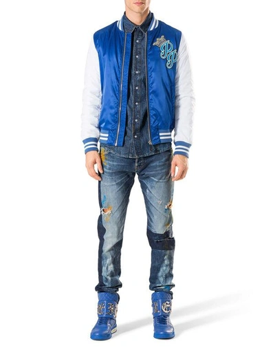 Shop Philipp Plein Denim Shirt Ls "flirt"